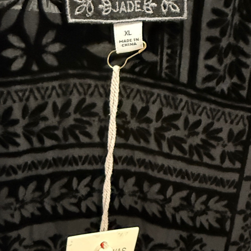 NWT Johnny Was Velvet Amatan Ruched Blouse in Black XL - Picture 6 of 7